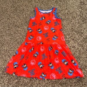 Kids Miraculous Print Red Casual Dress